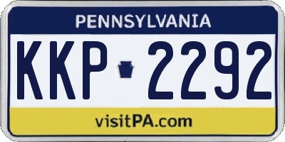 PA license plate KKP2292
