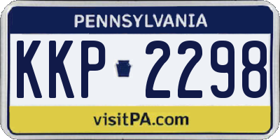 PA license plate KKP2298
