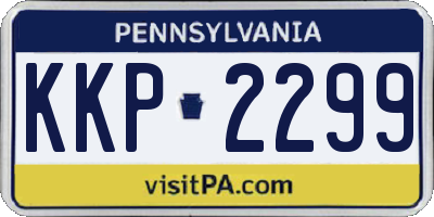 PA license plate KKP2299