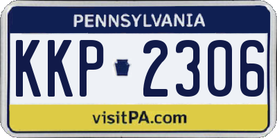 PA license plate KKP2306