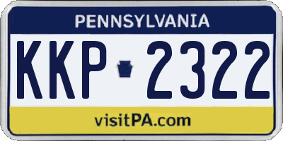 PA license plate KKP2322