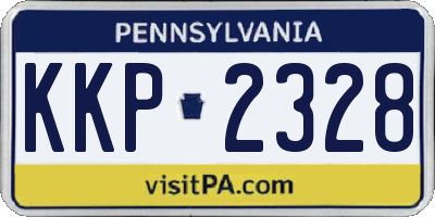 PA license plate KKP2328