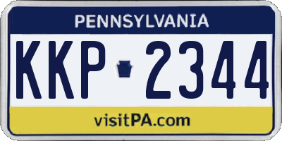 PA license plate KKP2344