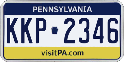 PA license plate KKP2346