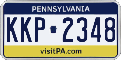 PA license plate KKP2348