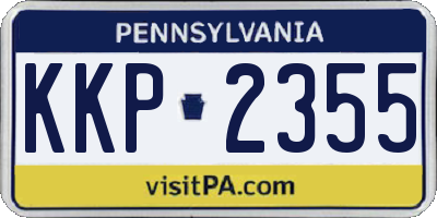 PA license plate KKP2355