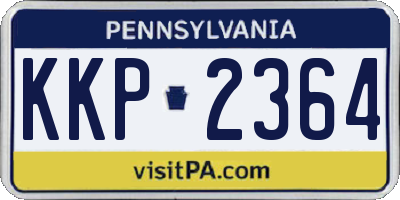 PA license plate KKP2364