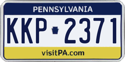 PA license plate KKP2371