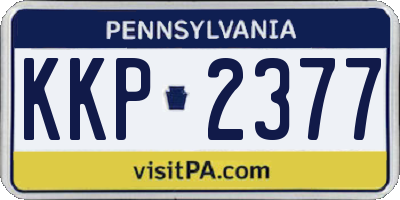 PA license plate KKP2377