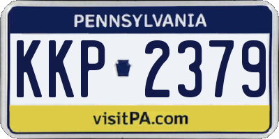 PA license plate KKP2379