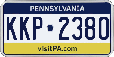 PA license plate KKP2380