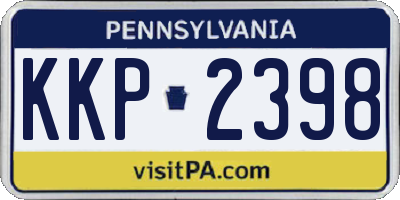 PA license plate KKP2398