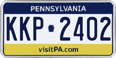 PA license plate KKP2402