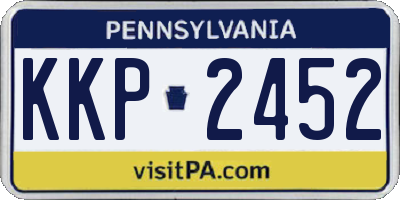 PA license plate KKP2452