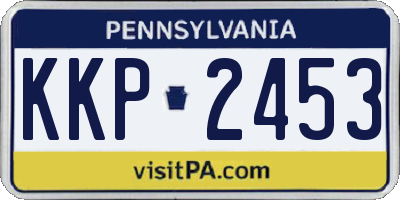PA license plate KKP2453