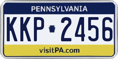 PA license plate KKP2456