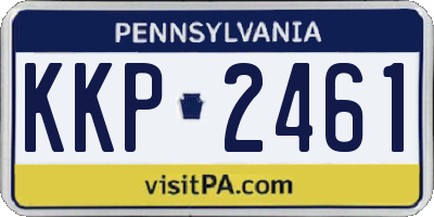 PA license plate KKP2461