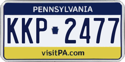 PA license plate KKP2477