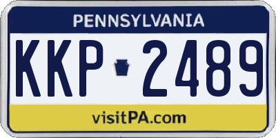 PA license plate KKP2489