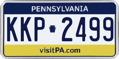 PA license plate KKP2499
