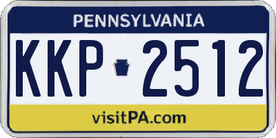 PA license plate KKP2512