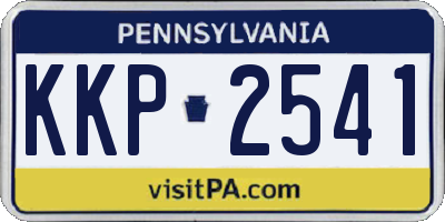 PA license plate KKP2541