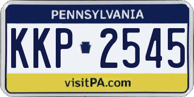 PA license plate KKP2545