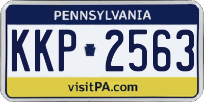 PA license plate KKP2563