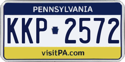 PA license plate KKP2572