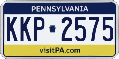 PA license plate KKP2575