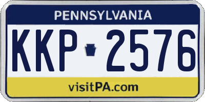 PA license plate KKP2576