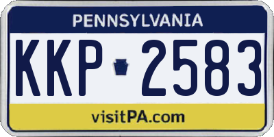 PA license plate KKP2583