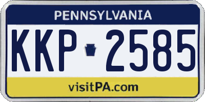 PA license plate KKP2585
