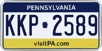 PA license plate KKP2589
