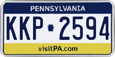 PA license plate KKP2594