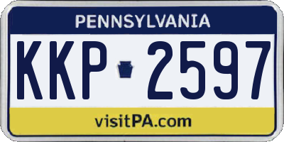 PA license plate KKP2597
