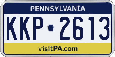 PA license plate KKP2613