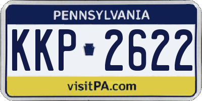 PA license plate KKP2622