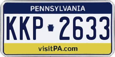 PA license plate KKP2633
