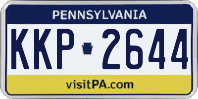 PA license plate KKP2644