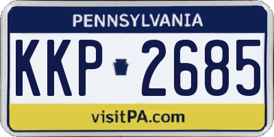 PA license plate KKP2685