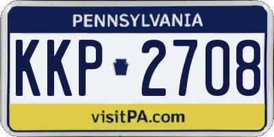 PA license plate KKP2708