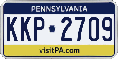 PA license plate KKP2709