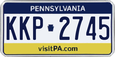 PA license plate KKP2745