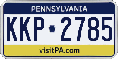 PA license plate KKP2785