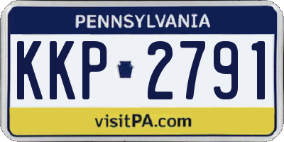 PA license plate KKP2791