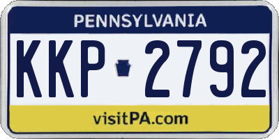 PA license plate KKP2792