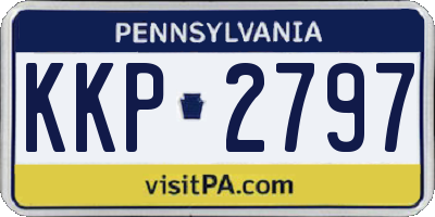 PA license plate KKP2797