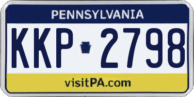 PA license plate KKP2798