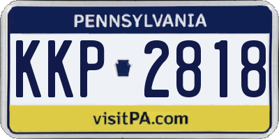 PA license plate KKP2818